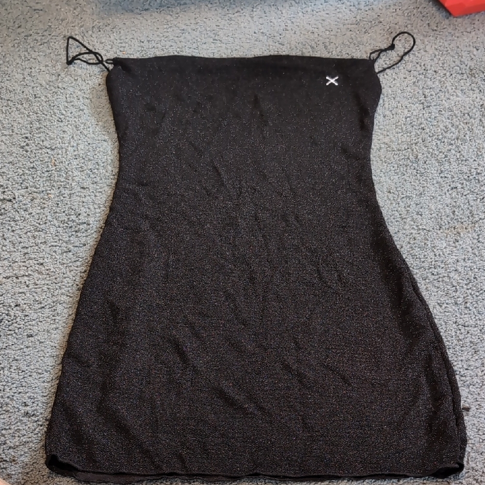 Boutine LA Black Glitter Pool Mini Dress